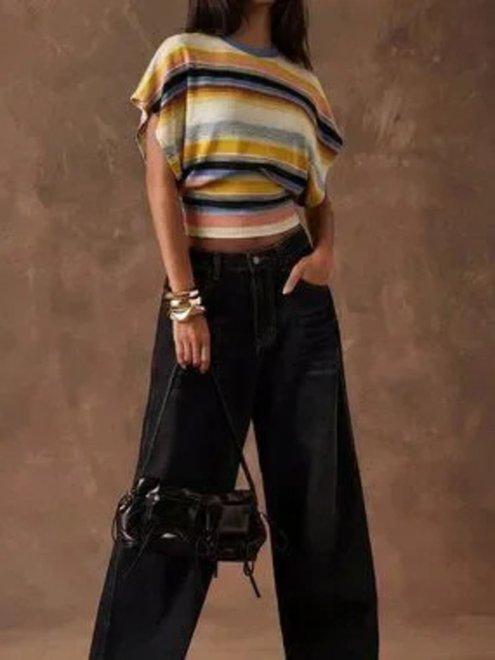 Multicolor Casual Women's Striped T-Shirt